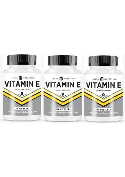 Vitamin E 120 Softgel 3 Kutu