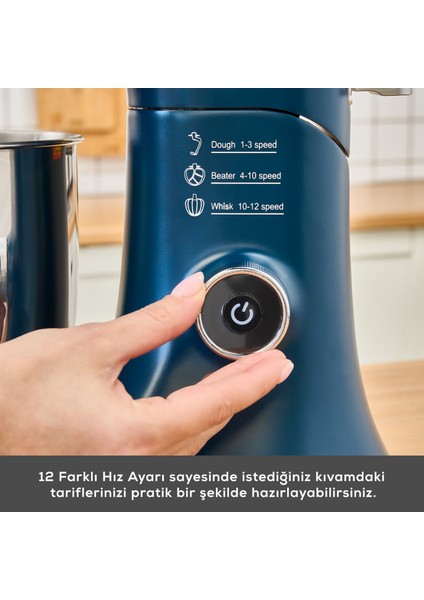 Pro Artisan Zaman Ayarlı Tartılı Mutfak Şefi Quetzal Green 1600W 5 Litre