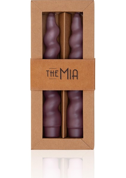 Burgu Şamdan Mumu 2li Set Vizon 17 cm modelleri