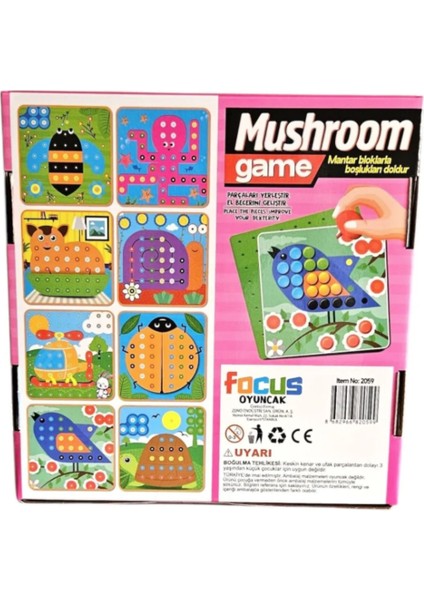 Mosaic - Mushroom - Renkli Mantar Parçaları Yerleştirme Kutu Oyunu modelleri