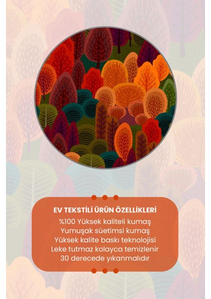 Fall Desenli Runner Masa Örtüsü Dertsiz Süet Dokulu Kumaş fırsatları