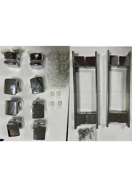 duşakabin Köşe Giriş, 5 mm Şeffaf Temperli Cam, Natural Alüminyum H:190 cm indirimleri