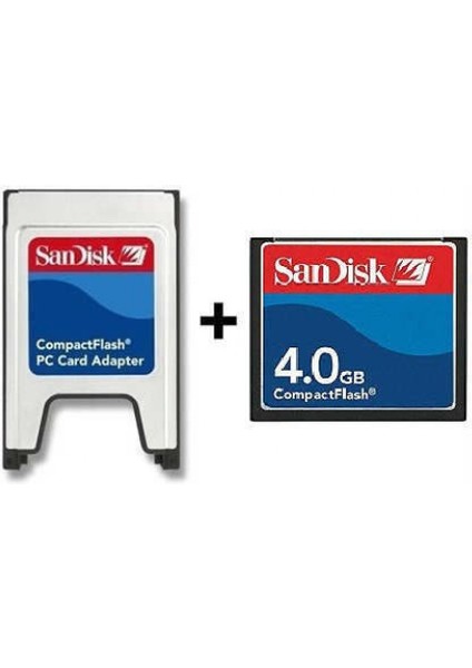 4 GB Compact Flash Kart + Pcmcıa Adaptör
