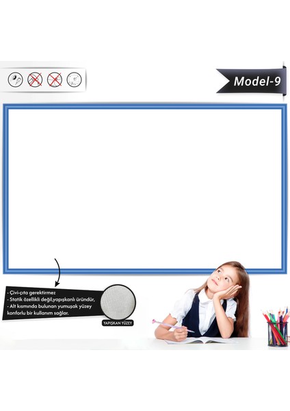 Yapışlı Renkli Profesyonel Tahta ( Model -9) 60 cm x 90 cm 11