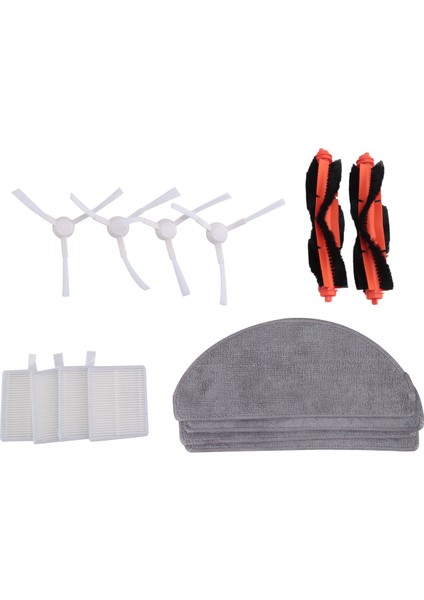 Robot Vakum E10 E12 E10C Yedek Parça Aksesuarları Yan Fırça Hepa Filtre Paspas Bezi (Yurt Dışından)