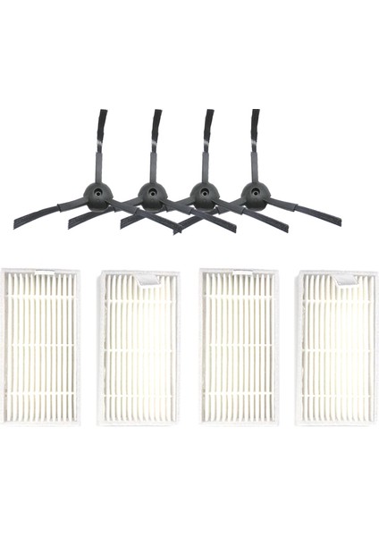 4 Adet Filtre 4 Adet (2r+2l) CR130 CR120 X500 X580 Kk8 Elektrikli Süpürge Parçaları Için Yan Fırça (Yurt Dışından)