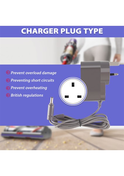 Robot Süpürge V6 V7 V8 Ingiltere Fişi Için 1.85M Kablo Hattı Şarj Adaptörü (Yurt Dışından) indirimleri