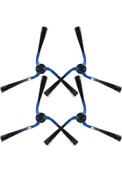 4 Adet 3 Kollu Yan Fırça Akıllı Süpürme Robotu Süpürgesi Yedeği Için Uygun (Yurt Dışından)