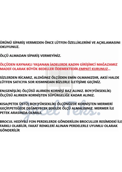 Brillant Dantel Grant Serisi Tül Perde 1 x 3 Sık Pile-Ağır Gramajlı