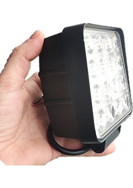 16 LED Kare 9-48 Volt 48 Watt IP67 Çalışma Lambası