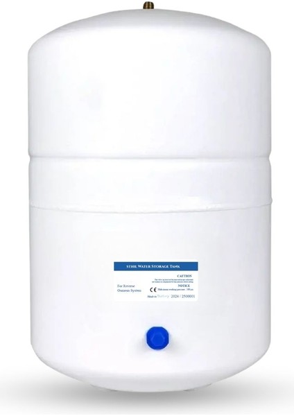 6.5 G 12 Litre Paslanmaz Çelik Su Deposu – Su Arıtma Tankı + Tank Vanası