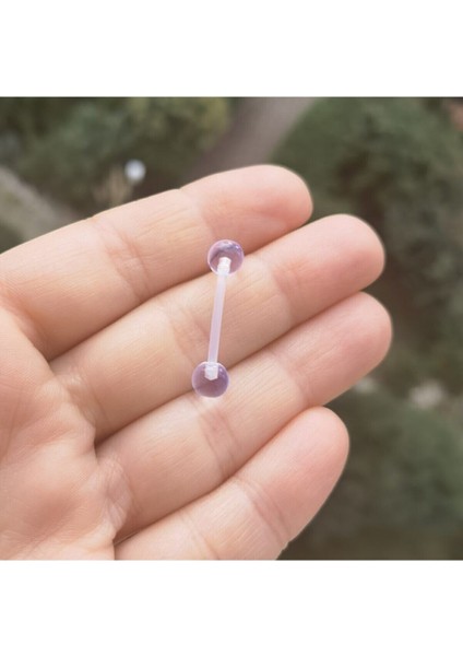Bioplast Şeffaf Dil Piercing Keloid Karşıtı