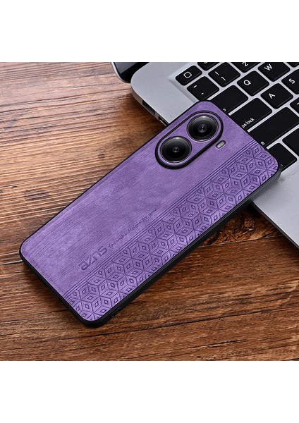 Poco X7 Pro Kabartmalı Desen Retro Pu Cep Telefonu Kılıfı (Yurt Dışından)