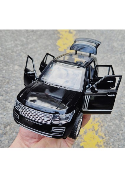 Model Oyuncak Araba Range Rover & Land Rover Diecast 1.24 Koleksiyon Metal 21 cm Işıklı&sesli