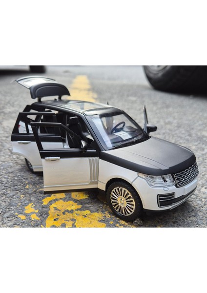 Model Oyuncak Araba Range Rover & Land Rover Diecast 1.24 Koleksiyon Metal 21 cm Işıklı&sesli modelleri