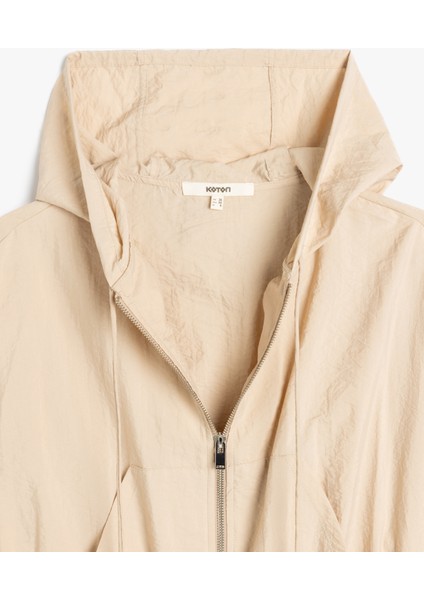 Karanlıkta Parlayan Paraşüt Kumaş Cepli Fermuarlı Kapüşonlu Bomber Rüzgarlık indirimleri