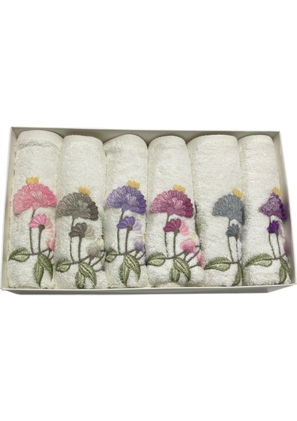Gonca Bambu 3D Nakışlı 6'lı 30 x 50 Mutfak Havlusu 784
