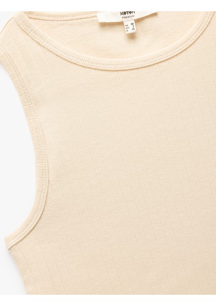 Slim Fit Kolsuz Bisiklet Yaka Pamuklu Ribanalı Atlet modelleri