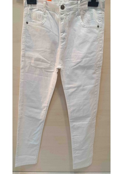 Kız Çocuk Beyaz Kot Pantolon/ Jean Pantolon