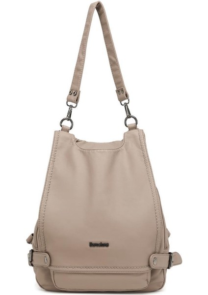 Yıkama Deri Hem Sırt Hem Omuz Kadın Çantası 21K Barcelona 1606