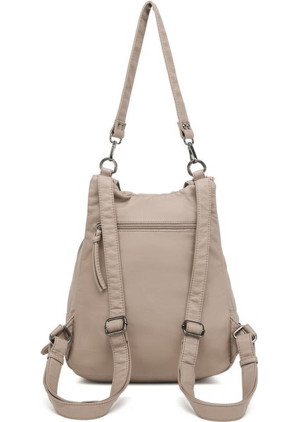 Yıkama Deri Hem Sırt Hem Omuz Kadın Çantası 21K Barcelona 1606 modelleri