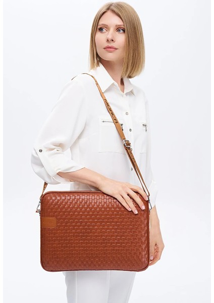 Macbook Air Pro 13.3" & 14" Inç Laptop Kılıfı Hasır Taba