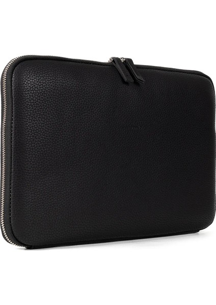 Macbook Air Pro 13 & 13.3 Inç Uyumlu Laptop Kılıfı Vegan Deri Siyah