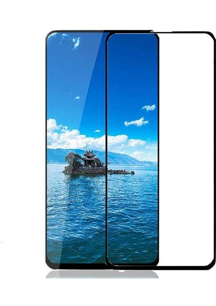Huawei P Smart Pro 2019 5d Tam Kaplayan Temperli Cam Ekran Koruyucu