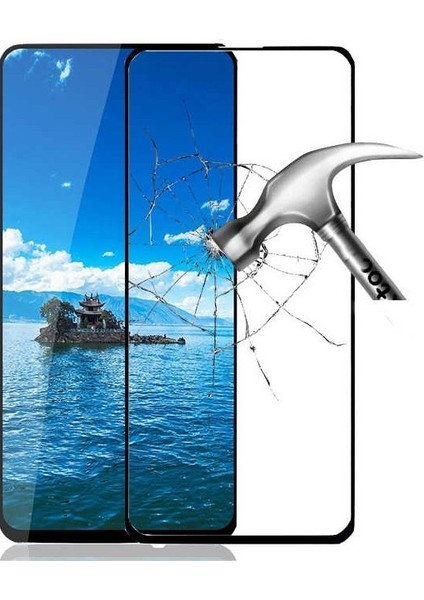 Huawei P Smart Pro 2019 5d Tam Kaplayan Temperli Cam Ekran Koruyucu