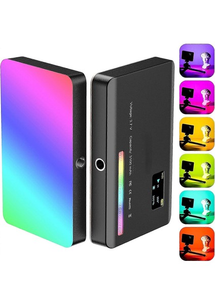 Dp LED 135 Rgb LED Işık Paneli Foto Video Işık Rgb Slikon Diffucer Çantalı Şarj Edilebilir