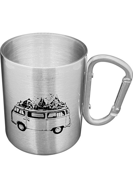 Orcamp Karabina Saplı Çelik Kupa Bardak Gri OUT-1850 fiyatları