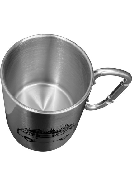 Orcamp Karabina Saplı Çelik Kupa Bardak Gri OUT-1850 fırsatları