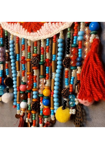 5056 El Yapımı Otantik Nazar Boncuklu Duvar Süsü - Mandala modelleri