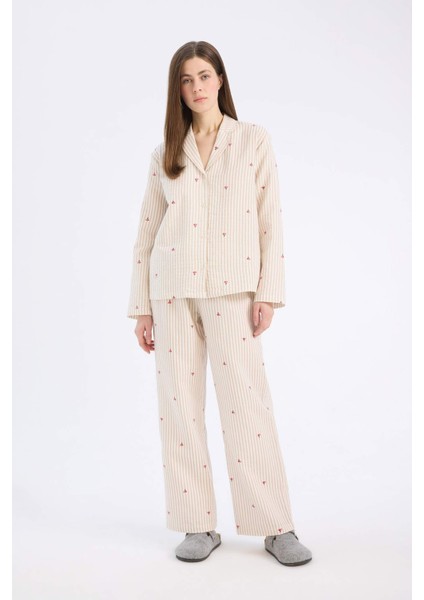 Uzun Boy Müslin Pijama Altı-Fall in Love E5771AX25SP