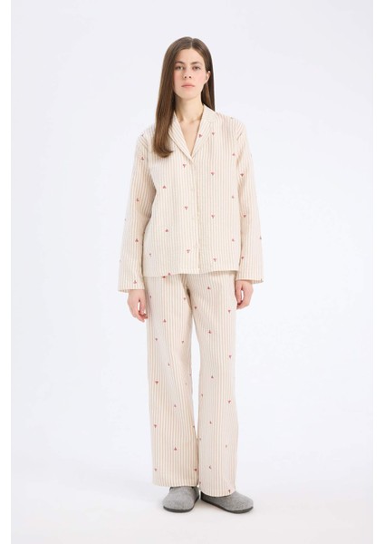 Uzun Boy Müslin Pijama Altı-Fall in Love E5771AX25SP