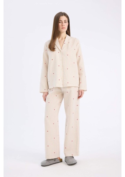 Uzun Boy Müslin Pijama Altı-Fall in Love E5771AX25SP