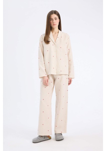 Uzun Boy Müslin Pijama Altı-Fall in Love E5771AX25SP