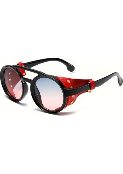 Steampunk Vintage Yuvarlak Unisex Güneş Gözlüğü