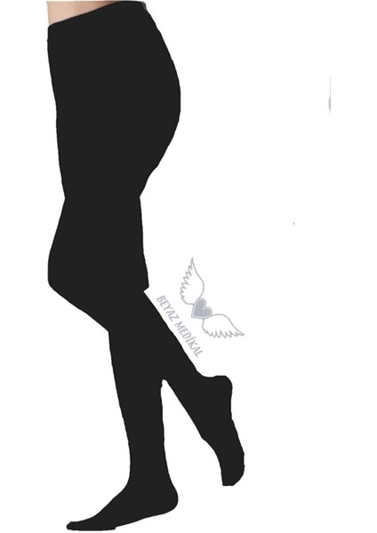 Orta Basınçlı (23 - 32 Mmhg) Külotlu Varıs Çorabı Siyah (Burnu Kapalı)