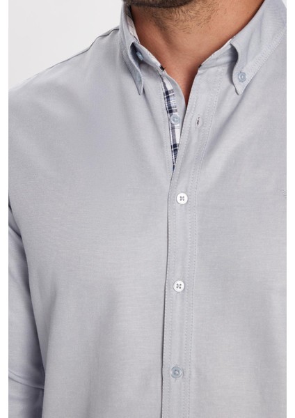 Slim Fit Dar Kesim Uzun Kol Poplin Oxford fırsatları