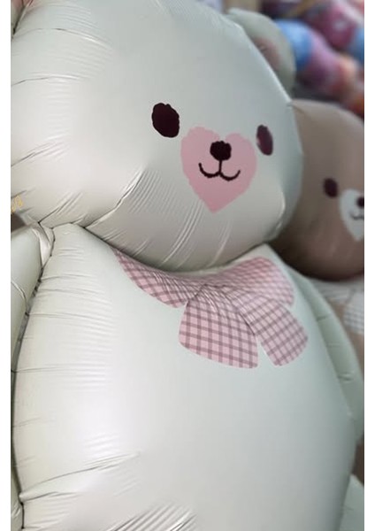 Ayıcık Teddy Folyo Balon Pembe Papyonlu modelleri