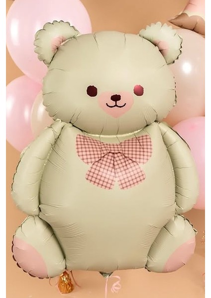 Ayıcık Teddy Folyo Balon Pembe Papyonlu indirimleri