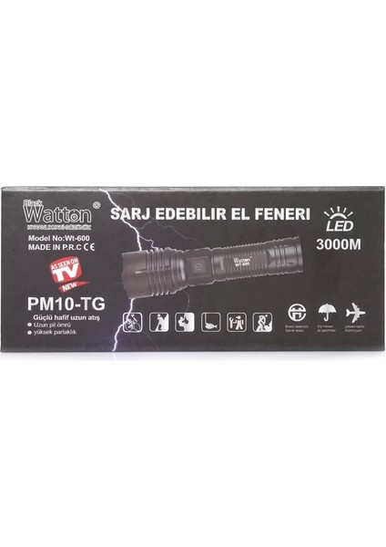 3000 Lümen Güçlü El Feneri WT-600 fırsatları