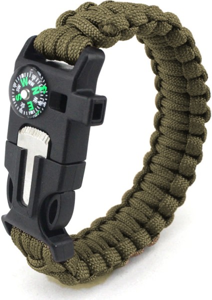 9595 Pusulalı & Magnezyum Çubuklu Paracord Bileklik Kum