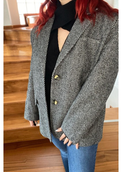 Gri Astarlı Kaşe Blazer Ceket fiyatları