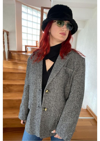 Gri Astarlı Kaşe Blazer Ceket fırsatları