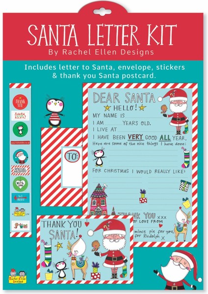 Rachel Ellen Mektup Seti Noel Temalı 3 Parça Çocuklar İçin Renkli Karton 0-12 Yaş modelleri