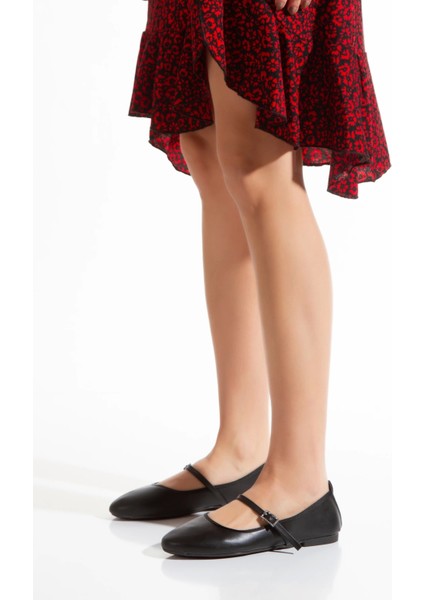 Kadın Hafif Günlük Kemerli Rahat Babet Siyah indirimleri