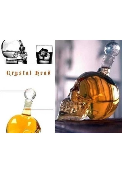 Crystal Head Kuru Kafa Cam Şişe 350 ml
