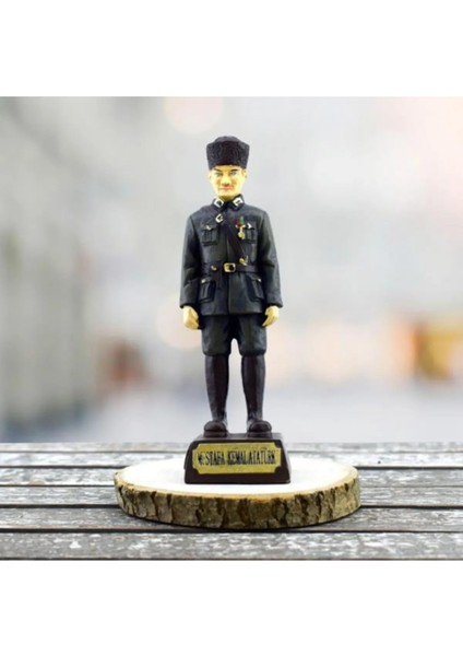 Mustafa Kemal Atatürk Biblo Maket - 12 cm Yükseklik - Üniformalı